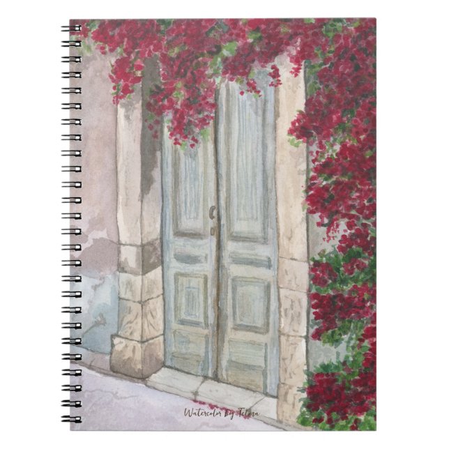 Cuaderno Puerta Azul Vintage Aquarela (Frente)