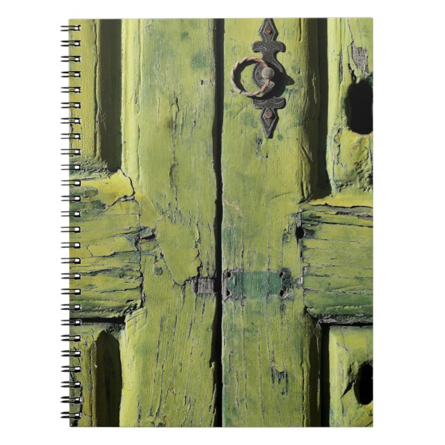Cuaderno Puerta de 2 paneles de madera marrón cerrada (Frente)