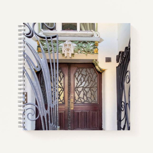 Cuaderno Puerta de Art Nouveau Praga (Anverso)