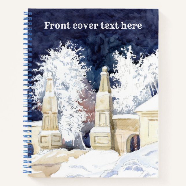 Cuaderno Puerta de invierno de noche (Anverso)