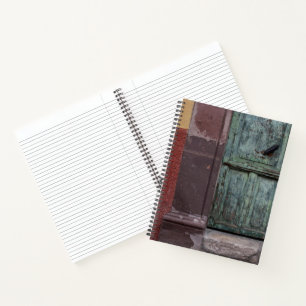 Cuaderno Puerta de madera abstracta