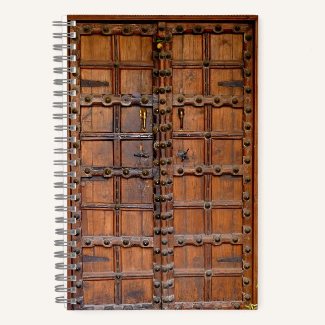 Cuaderno Puerta de madera india (Anverso)