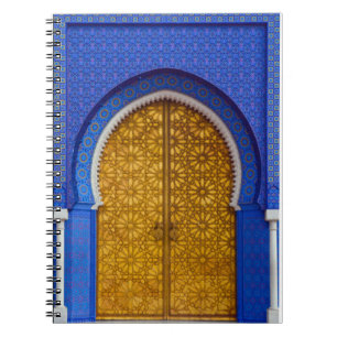 Cuaderno Puerta de mosaico azul marroquí - Bloc de notas e