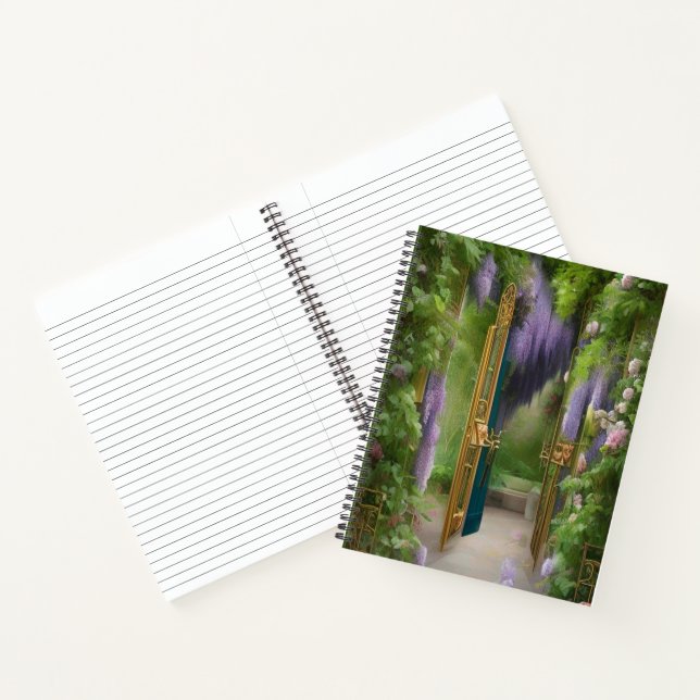 Cuaderno Puerta del jardín y glicinia (Interior)