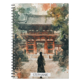 Cuaderno Puerta del Templo Vermillion Acuarela Tinta (4)