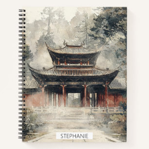 Cuaderno Puerta del Templo Vermillion Tinta Acuarela (1)