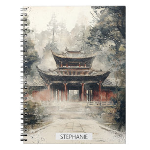 Cuaderno Puerta del Templo Vermillion Tinta Acuarela (1)