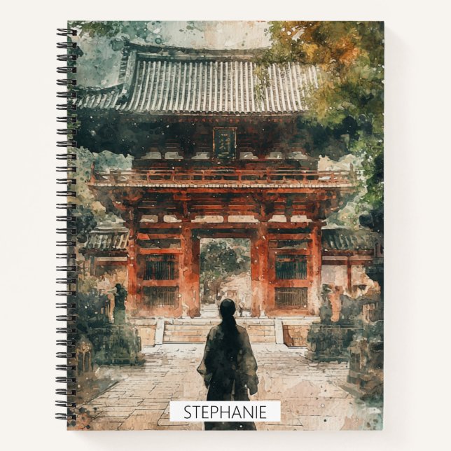 Cuaderno Puerta del Templo Vermillion Tinta Acuarela (4) (Anverso)