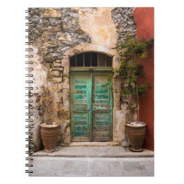 Cuaderno Puerta turquesa en Rethymno, Grecia