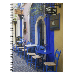 Cuaderno Puerta y revestimiento azul colorido de un antiguo