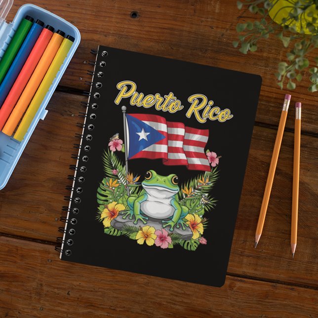 Cuaderno Puerto Rico Coquí Frog Boricua Pride (Puerto Rico Coquí Frog Boricua Pride Notebook)