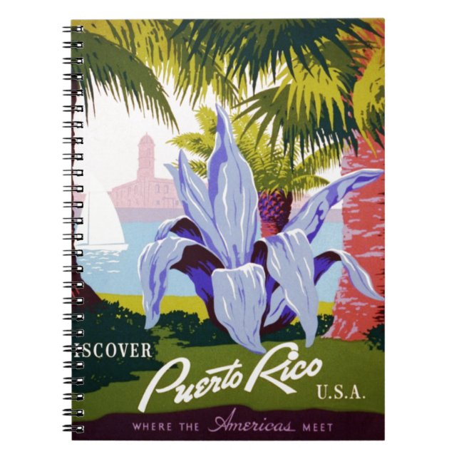 Cuaderno Puerto Rico EE.UU., poster de turismo y parques WP (Frente)