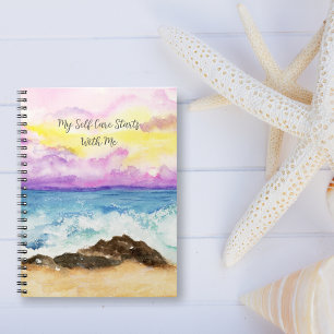 Cuaderno Puesta de sol al agua Playa El cuidado personal co