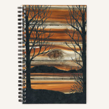 Puesta de sol de madera