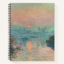 Cuaderno Puesta de sol de Monet en el Sena Impresionismo de