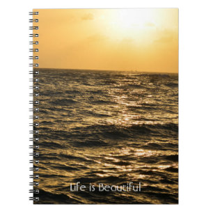 Cuaderno Puesta de sol en el océano Kauai (mi fotografía)