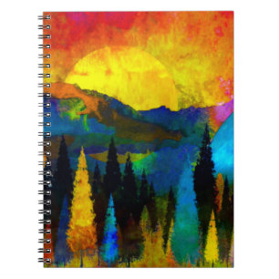 Cuaderno Puesta de sol en la montaña