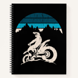 Cuaderno Puesta de sol en moto montañas