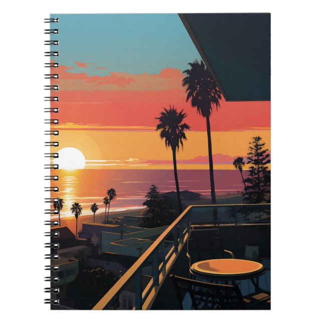CUADERNO PUESTA DE SOL EN SANTA MONICA #1 (Frente)