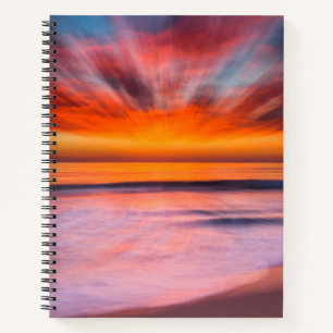 Cuaderno Puesta de sol en Tamarack Beach Carlsbad, CA