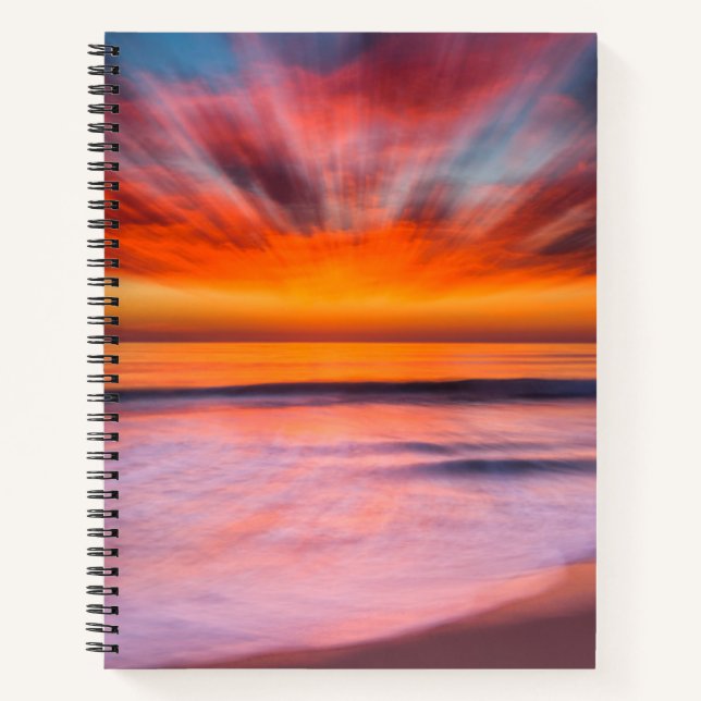 Cuaderno Puesta de sol en Tamarack Beach | Carlsbad, CA (Anverso)
