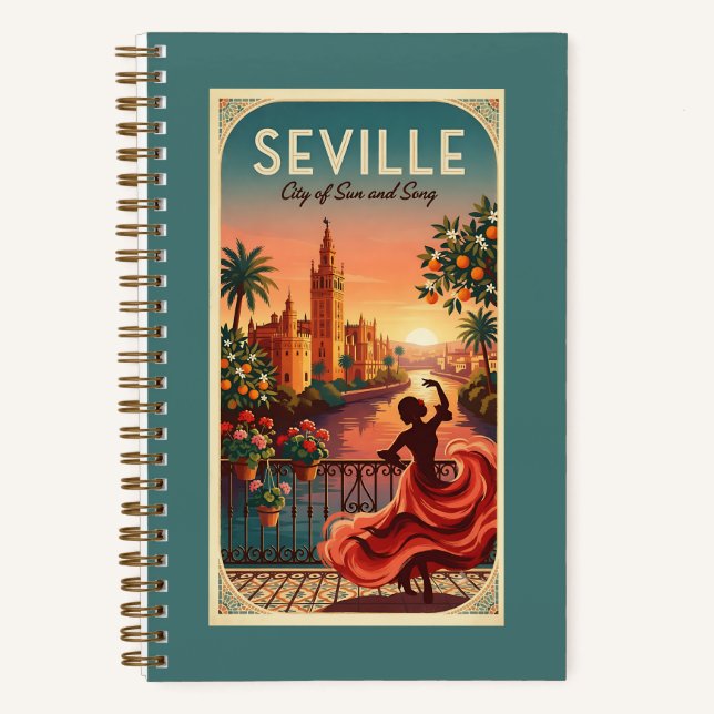 Cuaderno Puesta de sol flamenca en Sevilla (Anverso)