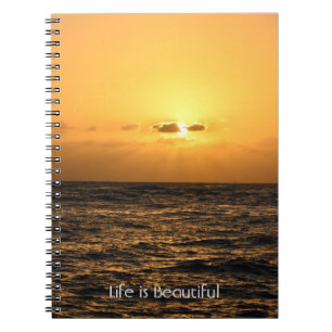 Cuaderno Puesta de sol Océano Atardecer Kauai (mi fotografí