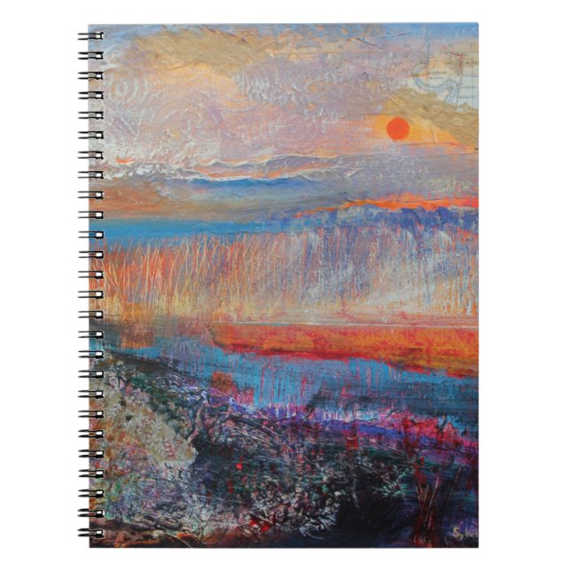 Cuaderno Puesta del sol 2013 del pantano (Frente)