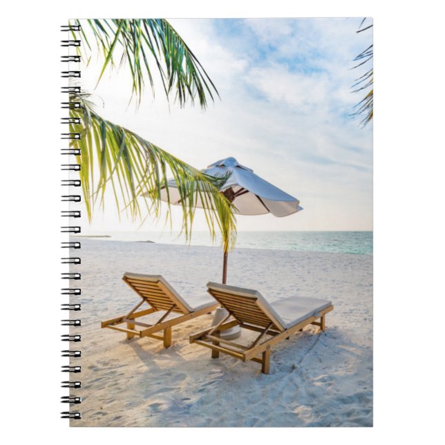 Cuaderno Puesta del sol asombrosa de la playa (Frente)