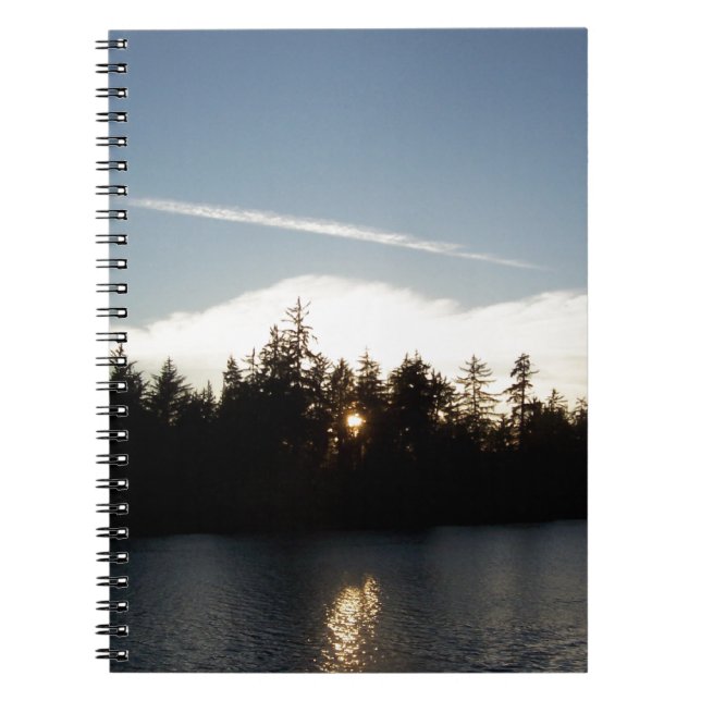 Cuaderno Puesta del sol azul fresca (Frente)