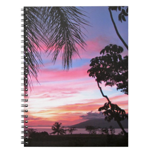 Cuaderno Puesta del sol de Maui (Frente)