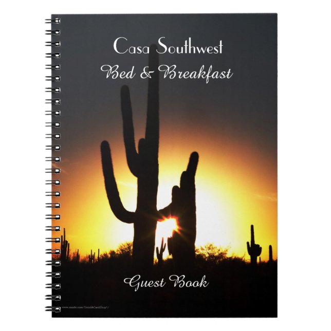 Cuaderno Puesta del sol del Saguaro del libro de visitas de (Frente)