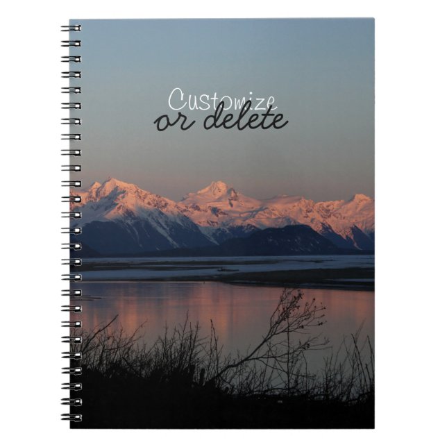 Cuaderno Puesta del sol pacífica; Personalizable (Frente)