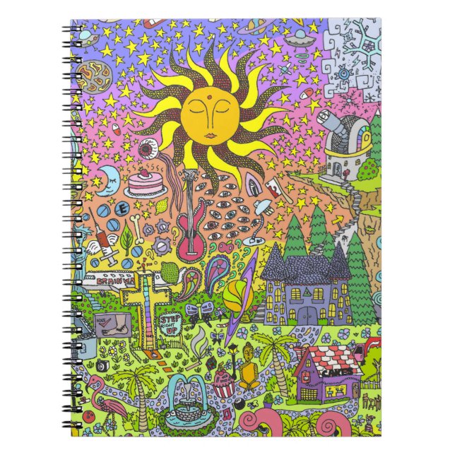 CUADERNO PUESTA DEL SOL PSICODÉLICA (Frente)