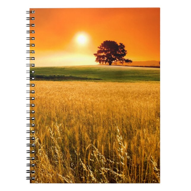 Cuaderno Puesta del sol roja sangre (Frente)