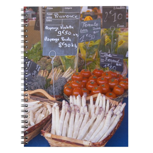 Cuaderno Puesto de comerciante de mercado callejero con bla (Frente)