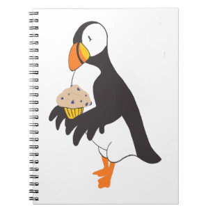 Cuaderno Puffin con un muffin
