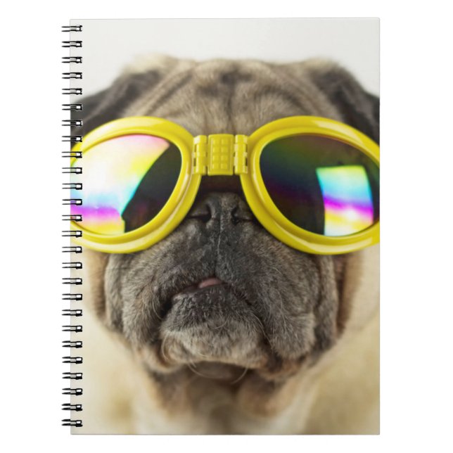 Cuaderno Pug con gafas (Frente)