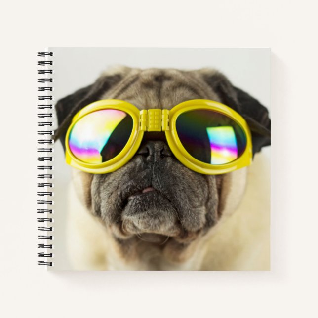 Cuaderno Pug con gafas (Anverso)
