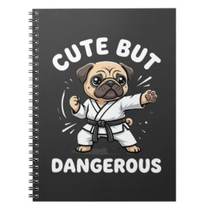 Cuaderno Pug de karate lindo pero peligroso