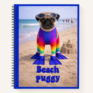 Cuaderno Pug de la Playa