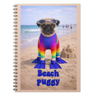 Cuaderno Pug de la Playa