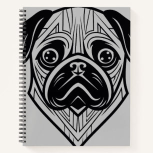 Cuaderno Pug Dog Mascota Animal World Furend Friend Vector