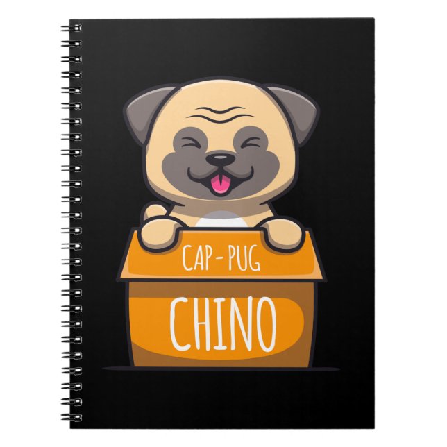 Cuaderno Pug en una copa - Cap-Pug-Chino (Frente)