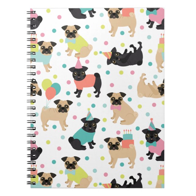 Cuaderno Pug Fiesta (Frente)