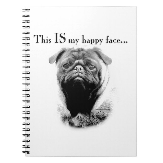 Cuaderno Pug Happy Face (Frente)