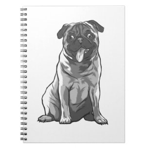 Cuaderno Pug lindo con buen humor