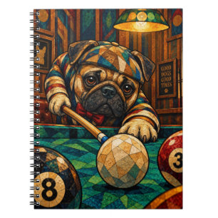 Cuaderno Pug, mosaico geométrico