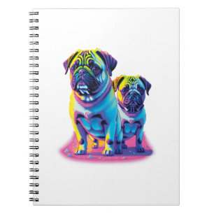 Cuaderno Pugs populares en rosa