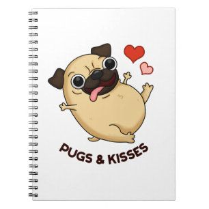 Cuaderno Pugs y Besos Chiste Divertido de Perro